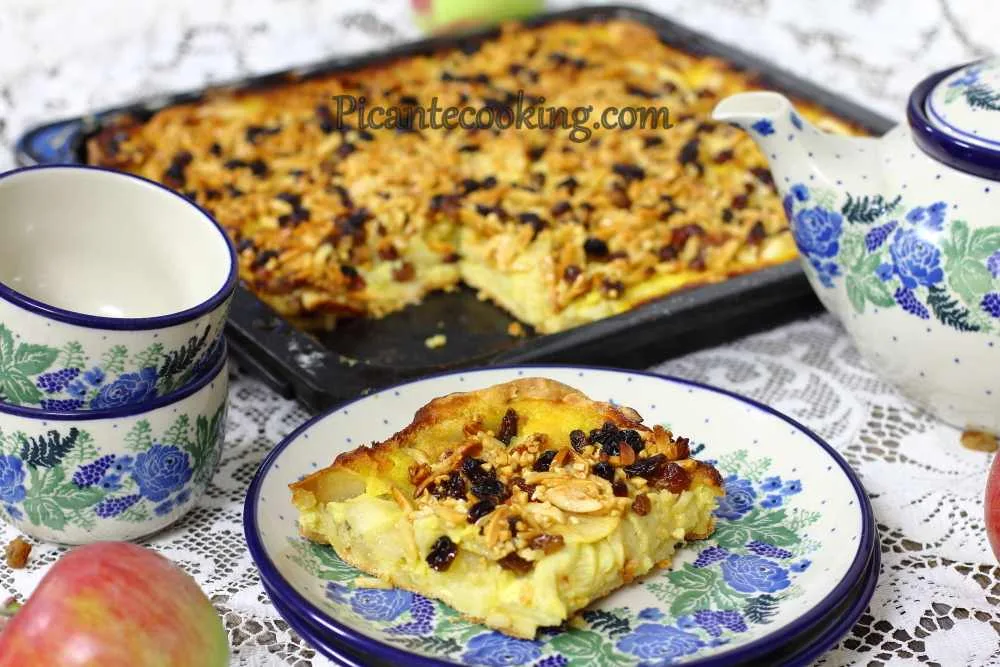 Німецький яблучний пиріг (Apfelkuchen mit Mandeln)