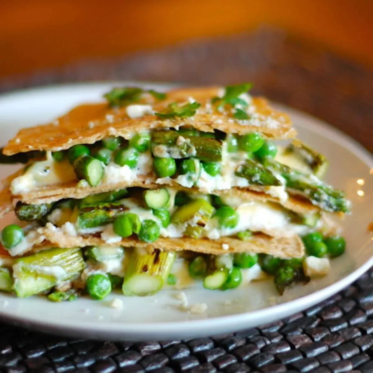 Asparagus Quesadilla Lasagna