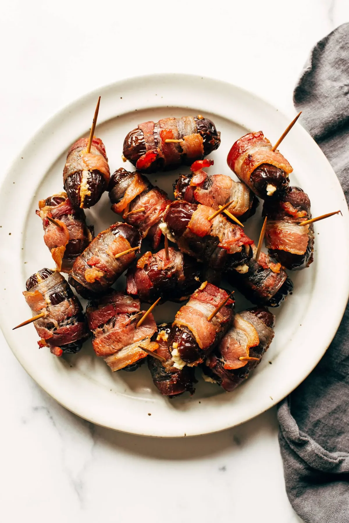 Bacon-Wrapped Dates with Goat Cheese