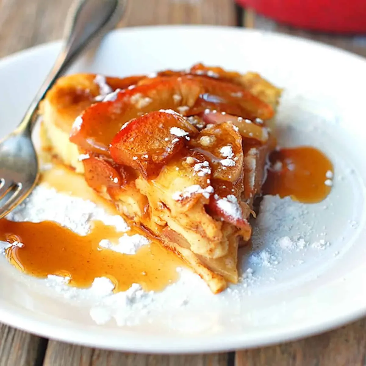 Baked Apple Pancake with Apple Cider Syrup