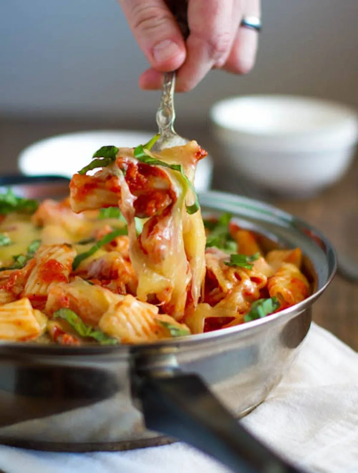 Baked Caprese Rigatoni