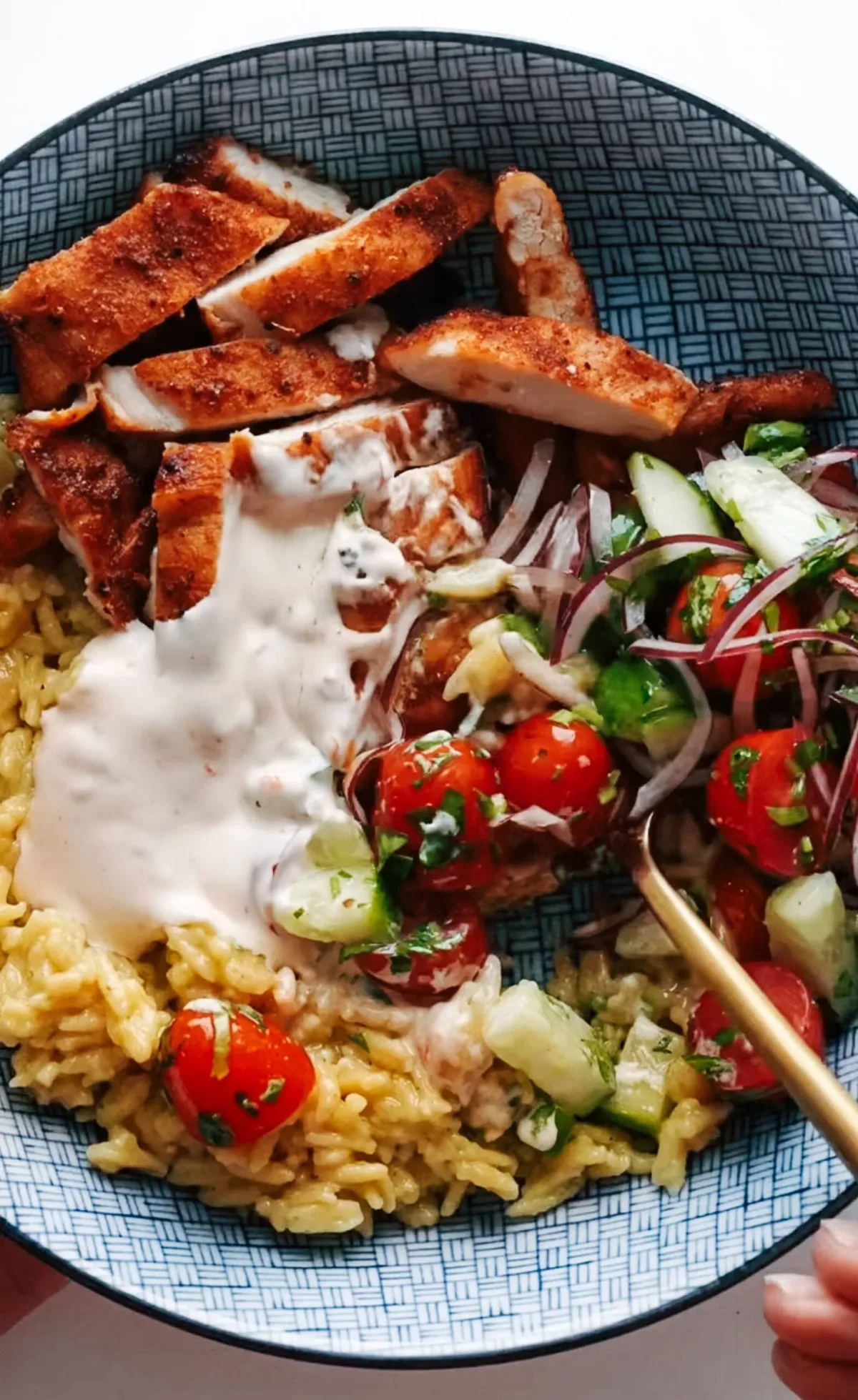 Chicken Bowls with Banza and Calabrian Chili Sauce