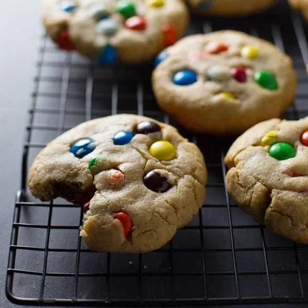 Big Soft M&M Cookies