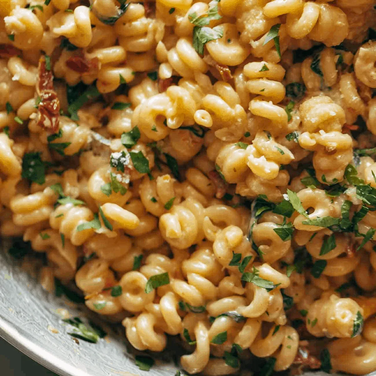 Creamy Garlic Sun-Dried Tomato Pasta