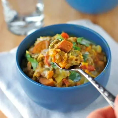 Creamy Thai Sweet Potatoes and Lentils