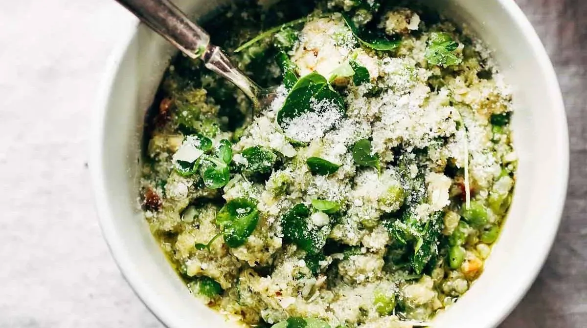 Crockpot Quinoa Chicken Primavera