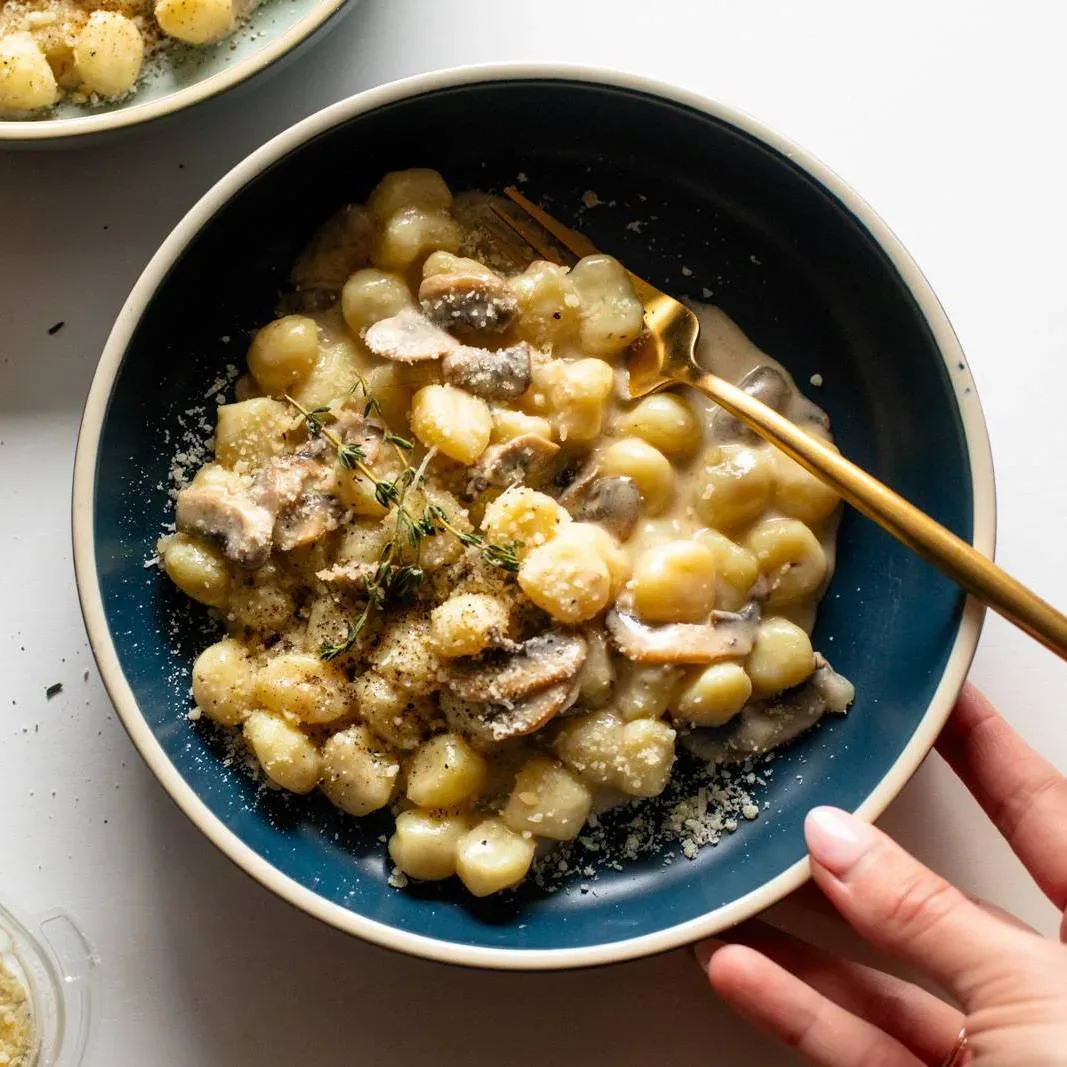 Gnocchi with Creamy Mushroom Sauce