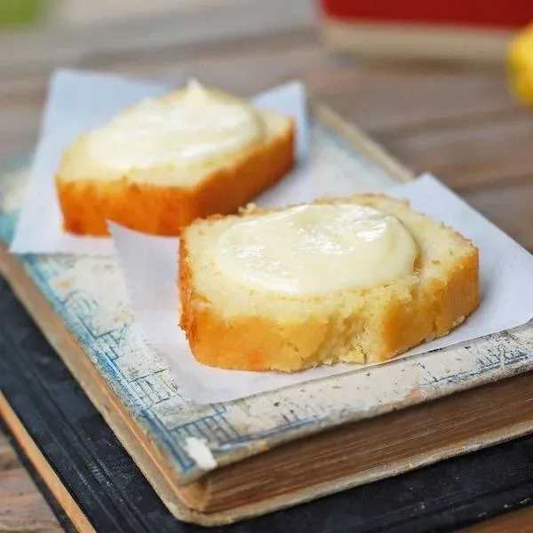 Honey Butter Spread on Lemon Cake