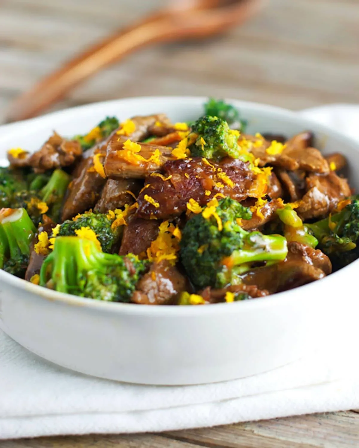 {Light} Orange Beef and Broccoli
