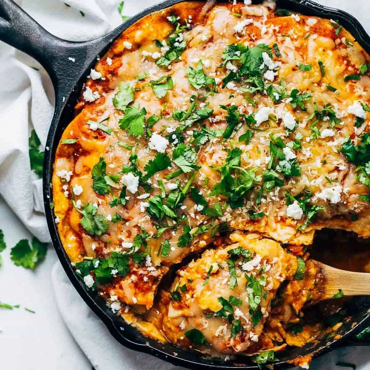 Skillet Chicken Tortilla Pie