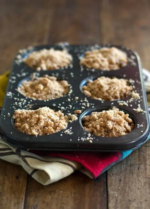 Whole Wheat Chocolate Chip Banana Peanut Butter Muffins