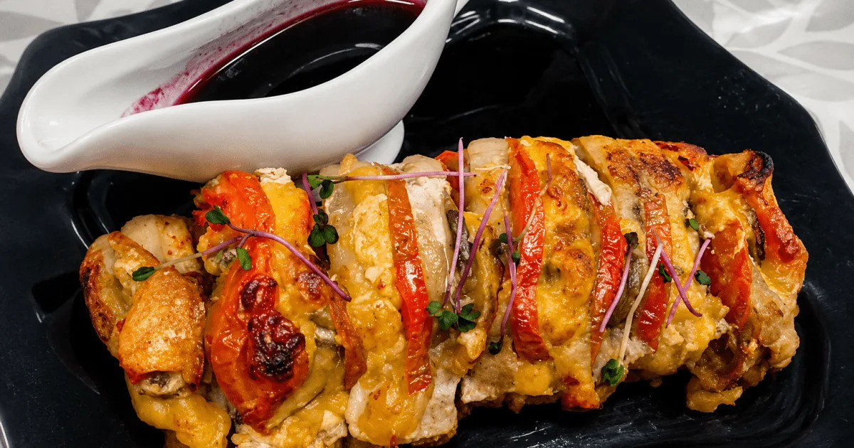 Курячі кишеньки з шинкою і сиром
