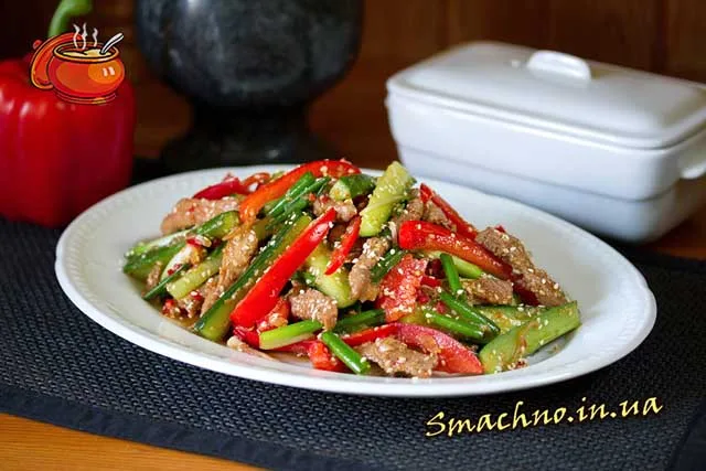 М’ясний салат з овочами по-корейськи