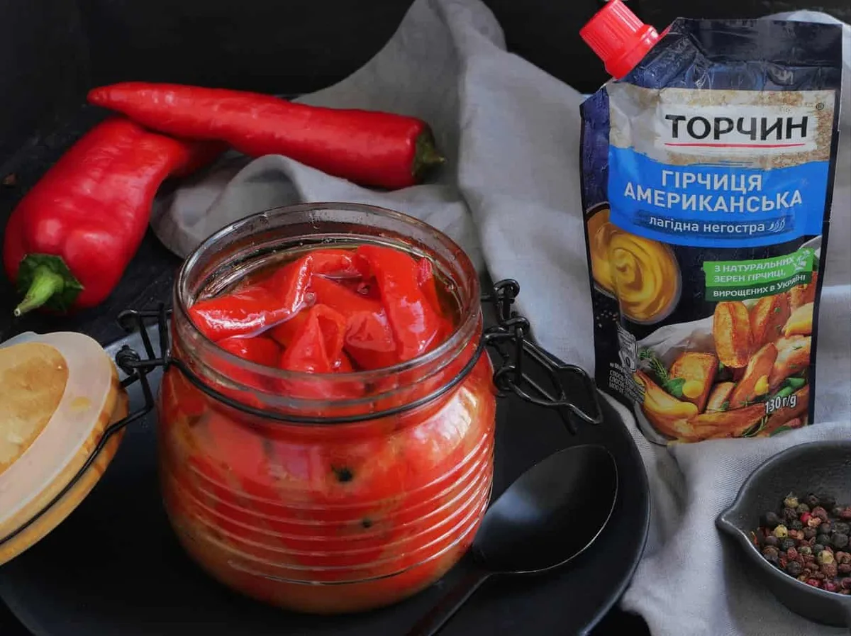 Маринований перець з медом та гірчицею