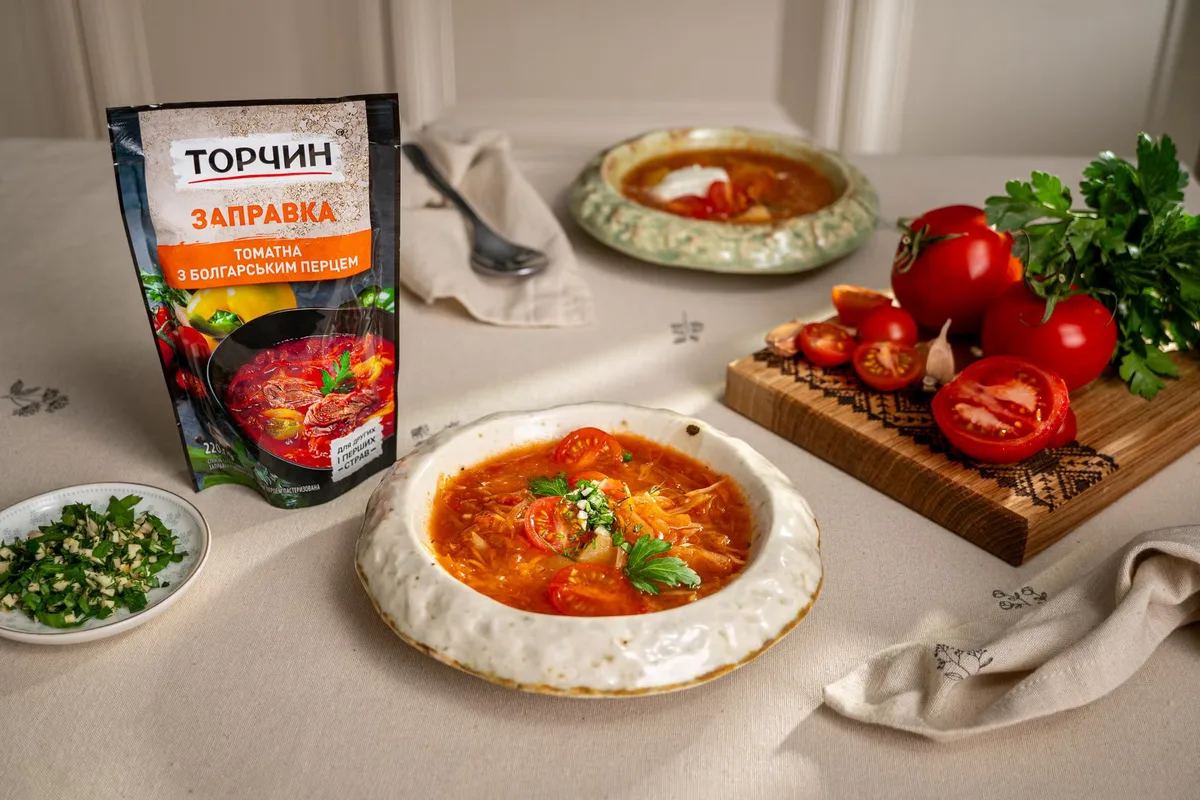 Пісний борщ з томатами по-херсонськи